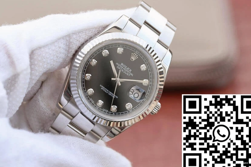Black Rolex Datejust Factory EW Dial M126334-0011 0126